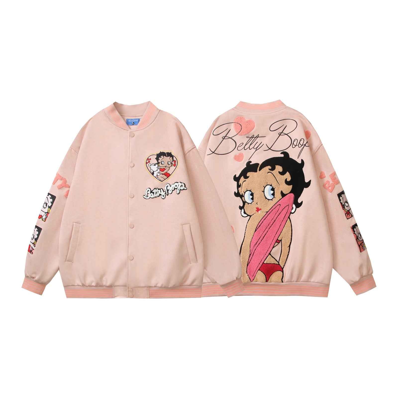 Cartoon Flocking Loose Casual Jacket | MuddyStock Originals