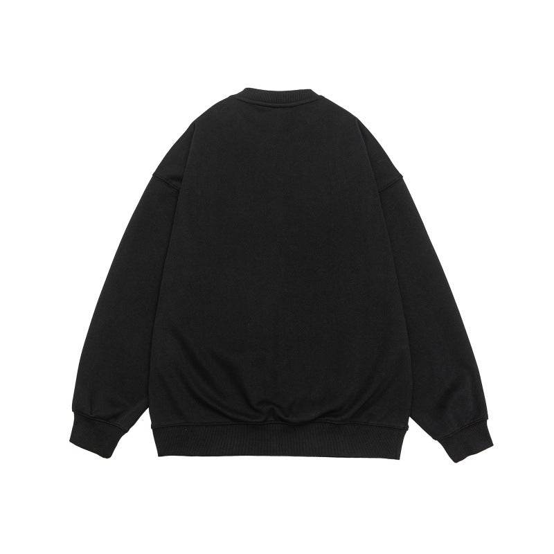 Letter Embroidery Round Neck Loose Retro Sweatshirt For Men And Women | MuddyStock Originals MuddyStock