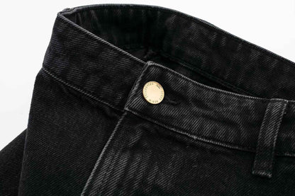 Women's High Waist Black Denim Skirt | MuddyStock Originals