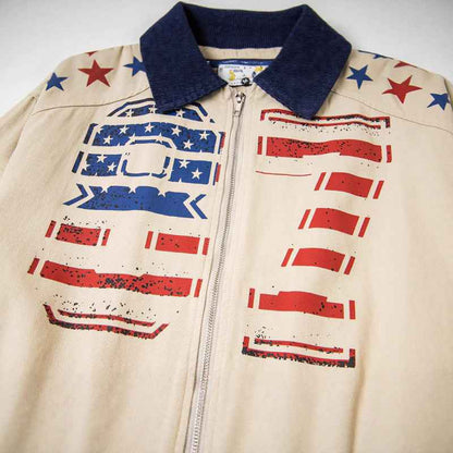 Vintage Flag Letter Printed Jacket For Men And Women | MuddyStock Originals MuddyStock