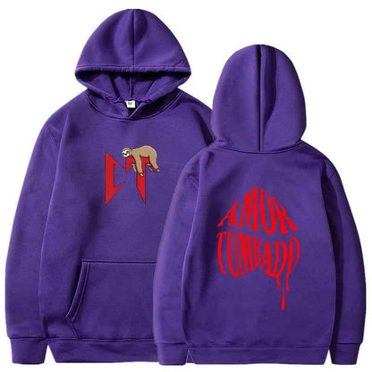 Long Sleeve Printed Hoodie For Men And Women | MuddyStock Originals Purple MuddyStock