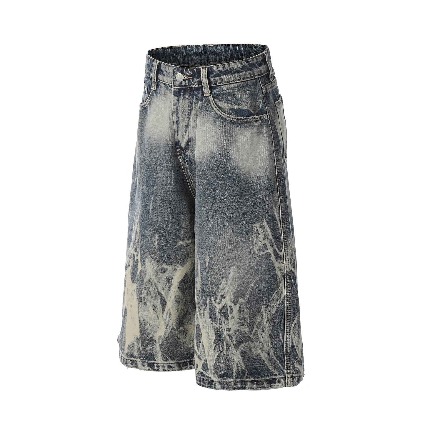 Men's vintage faded color wide-leg cropped pants | MuddyStock Originals