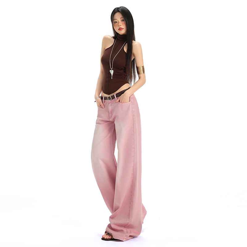 Women's Low-Waist Loose Fit Straight Leg Casual Pants | MuddyStock Originals MuddyStock