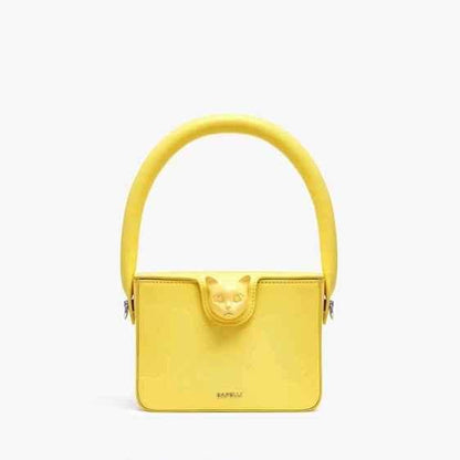 Light Luxury Box Bag For Women Yellow