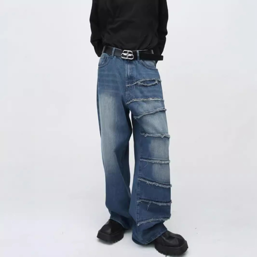 Retro style patchwork jeans for men | MuddyStock Originals MuddyStock