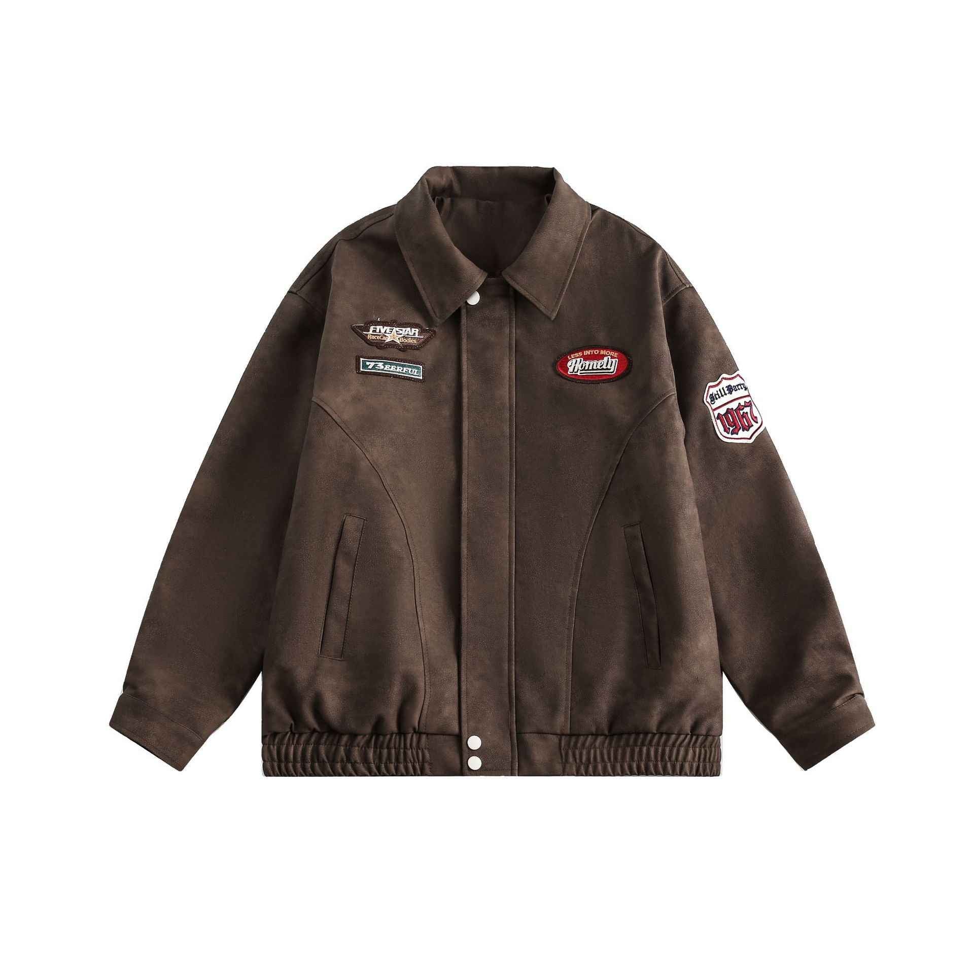 Retro Simple Loose Design Jacket For Men | MuddyStock Originals Khaki MuddyStock