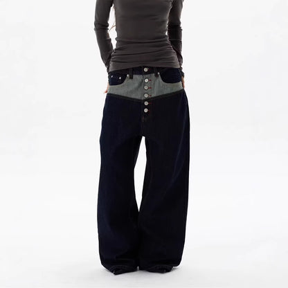 Wide Leg Curved Cut Jeans For Women | MuddyStock Originals