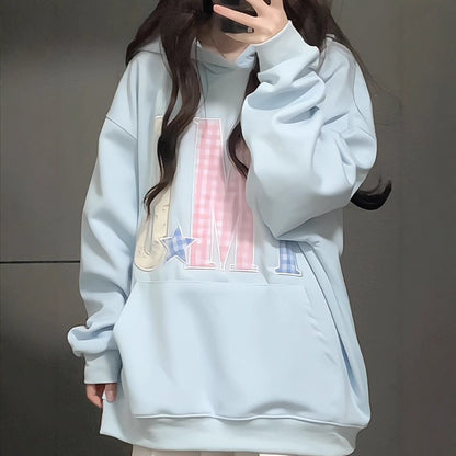 Women's Letter Embroidered Star Hoodie | MuddyStock Originals eprolo
