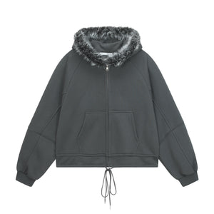 Short thick hoodie for men and women | MuddyStock Originals Gray