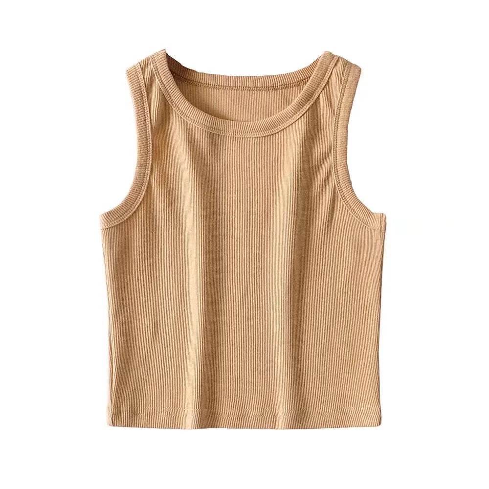 Round neck crop top for women | MuddyStock Originals Khaki MuddyStock