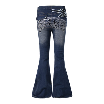 Women's jeans with worn straps and torn holes | MuddyStock Originals
