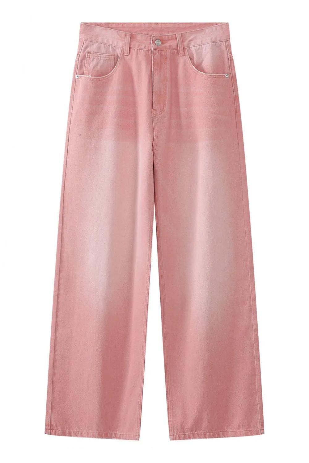 Pocketed Baggy Jeans For Men | MuddyStock Originals Dusty Pink