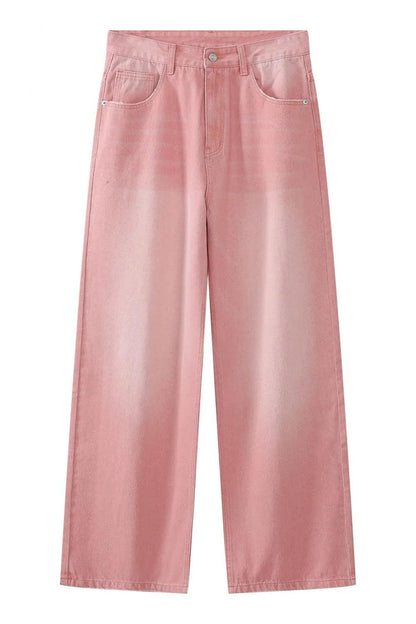 Pocketed Baggy Jeans For Men | MuddyStock Originals Dusty Pink