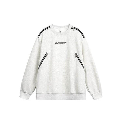 Street Style Personalized Loose Sweatshirt For Men | MuddyStock Originals Flower Gray MuddyStock