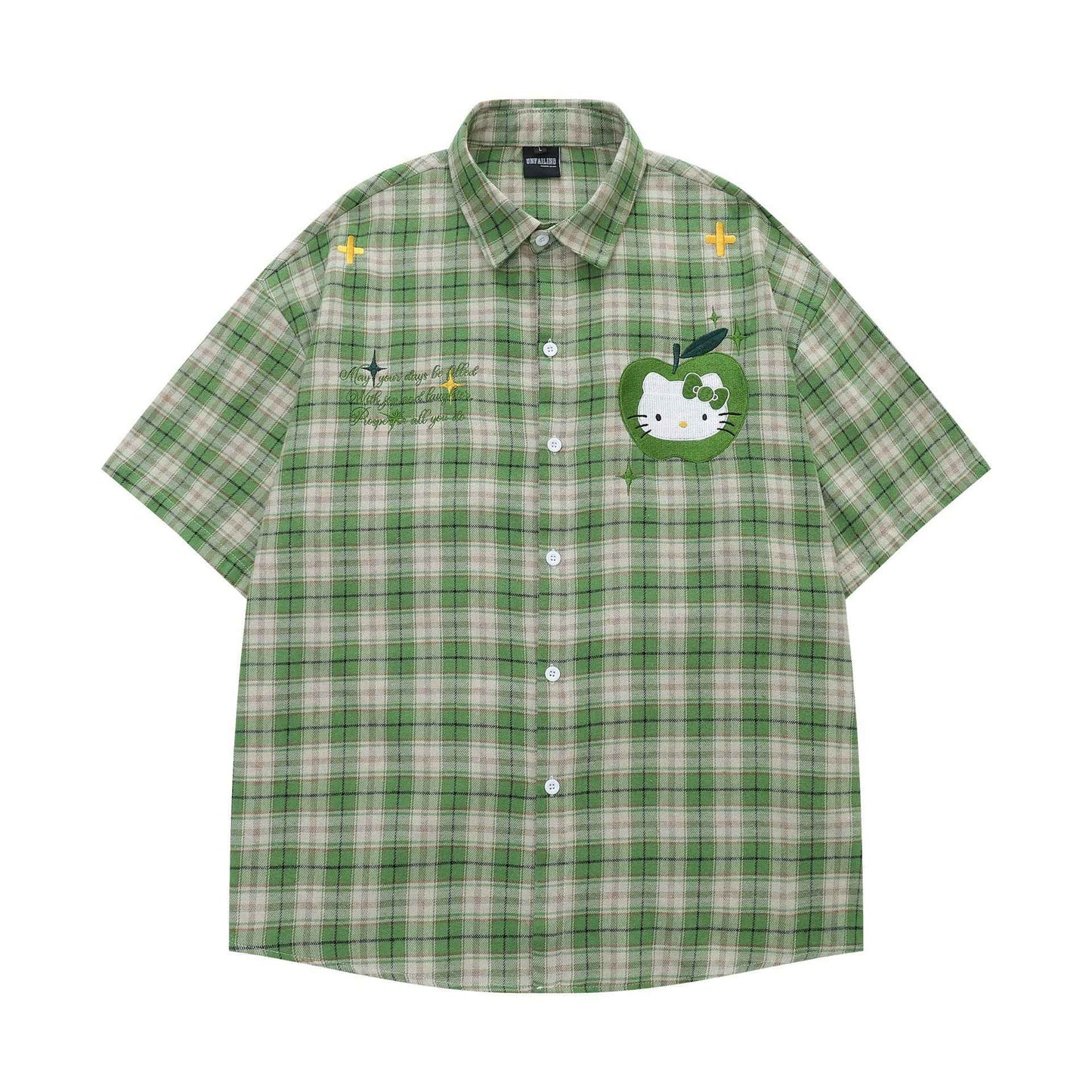 Kitty Apple Embroidered Shirt T-shirt