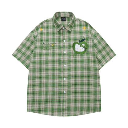 Kitty Apple Embroidered Shirt T-shirt