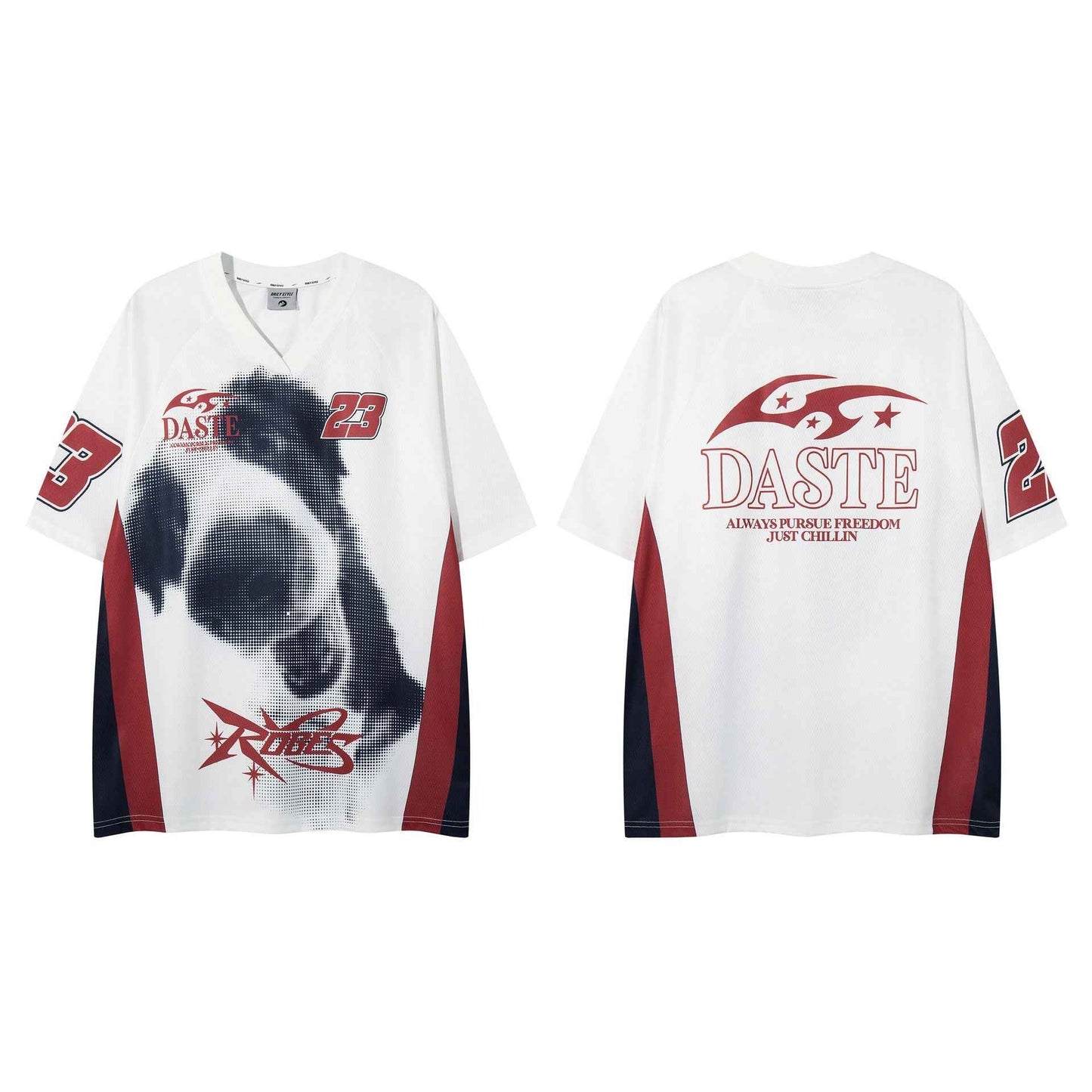 Pixel dog print short sleeved shirt