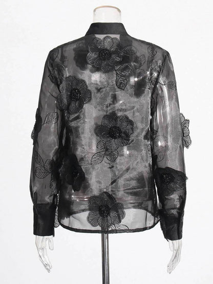 Flower sequined shirt top for women | MuddyStock Originals MuddyStock