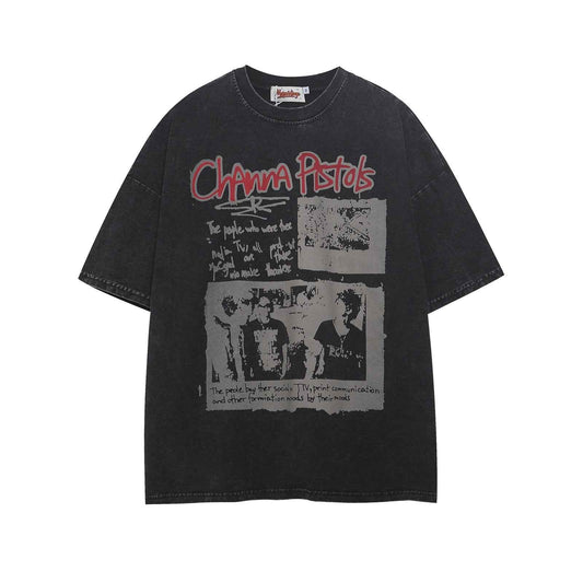 Vintage Poster Print Heavyweight Short Sleeve T-Shirt For Men | MuddyStock Originals MuddyStock