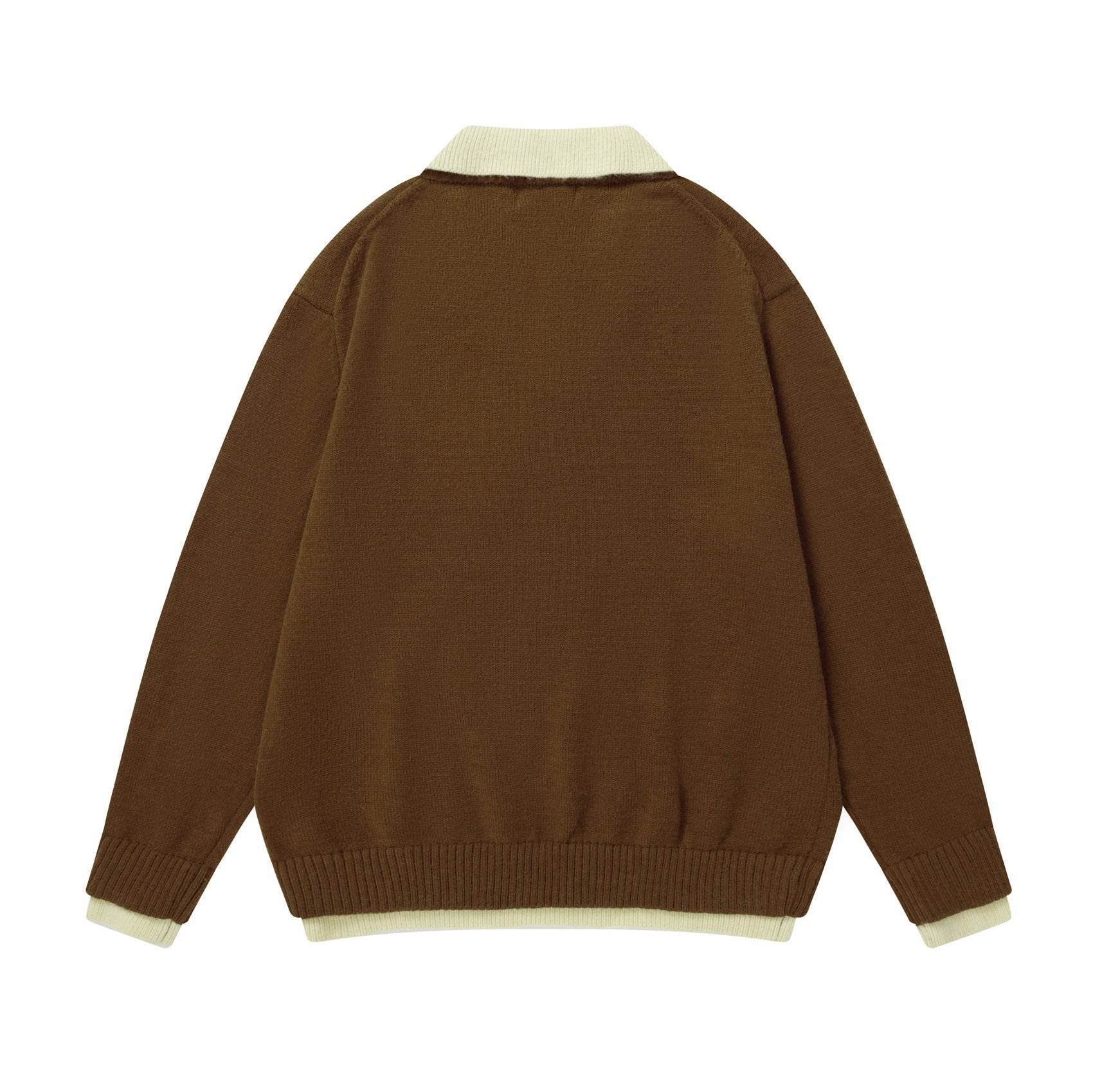 Retro Bear Print Turn-Down Collar Sweater For Men And Women | MuddyStock Originals MuddyStock
