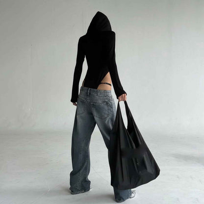 Zipper hooded slim fit street long sleeved jumpsuit for women | MuddyStock Originals MuddyStock