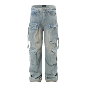 Multi Pockets Jeans For Men | MuddyStock Originals Blue