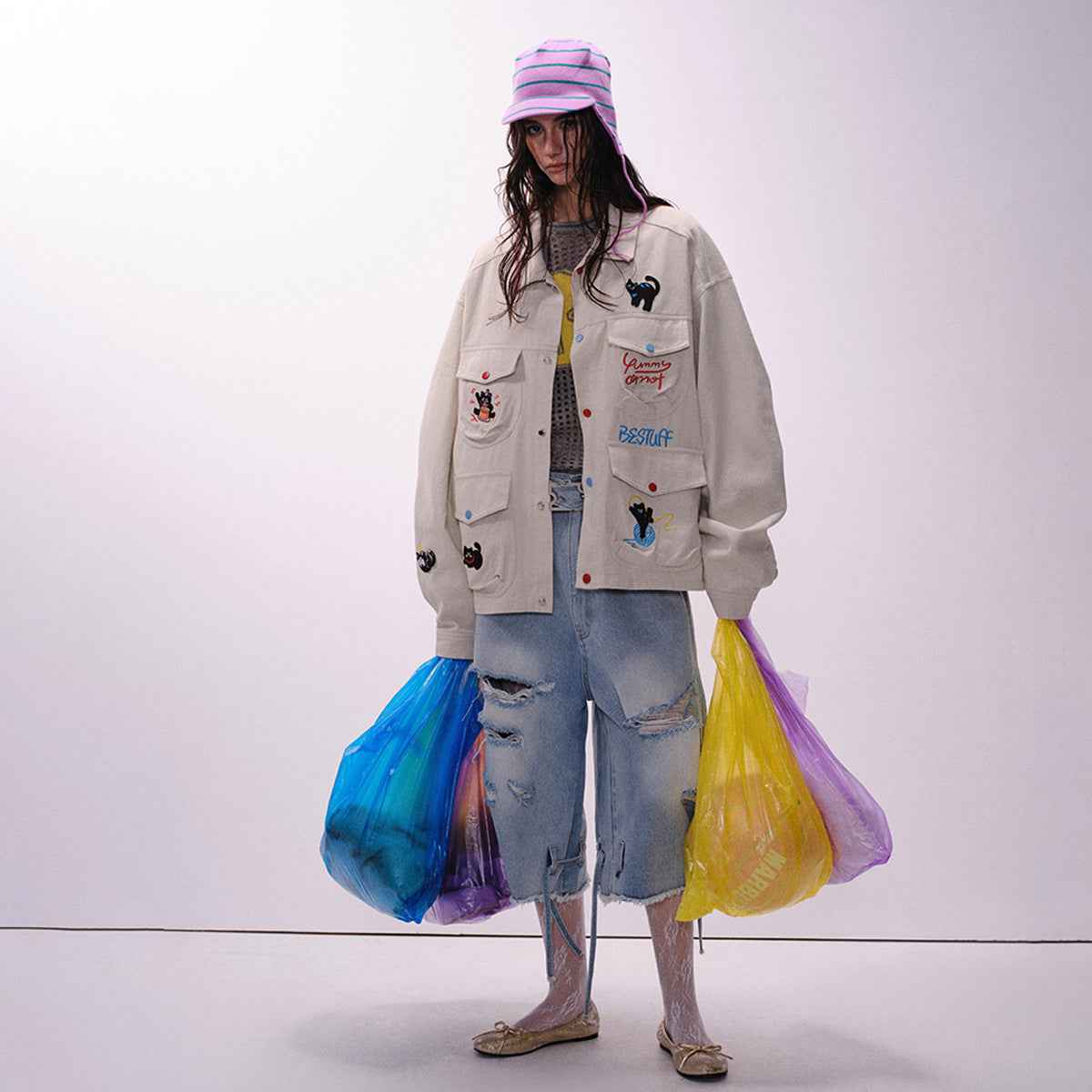 Workwear jacket with multiple pockets eprolo