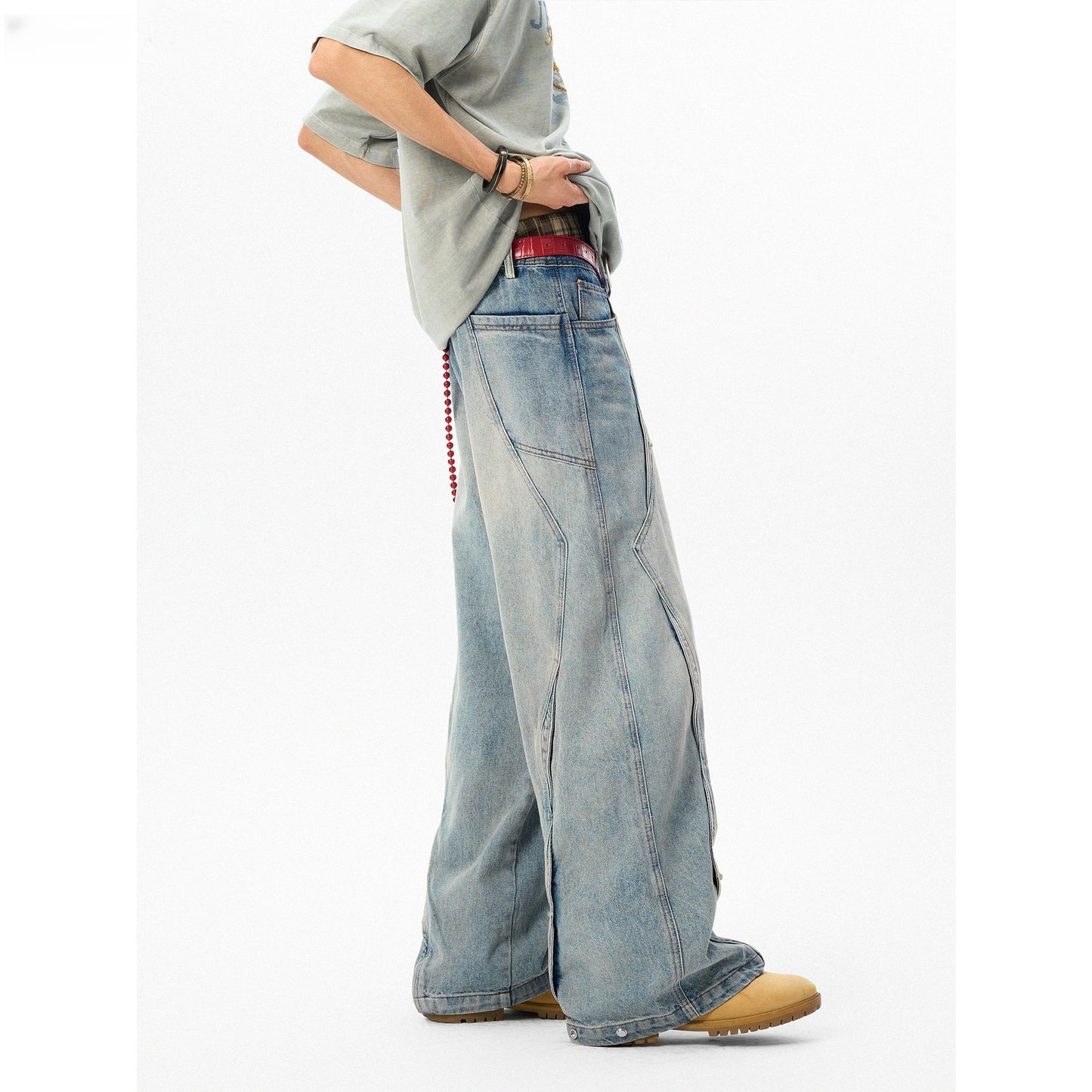 Irregular deconstruction jeans for men and women | MuddyStock Originals MuddyStock