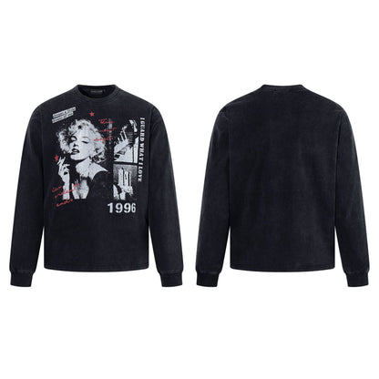 Marilyn Monroe printed vintage long sleeved t-shirt for men | MuddyStock Originals