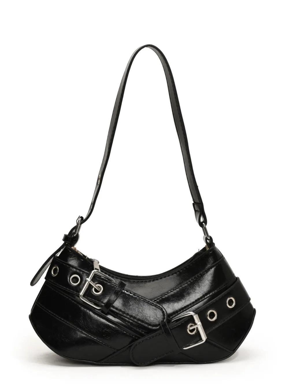 PU Leather Buckle Shoulder Bag | MuddyStock Originals