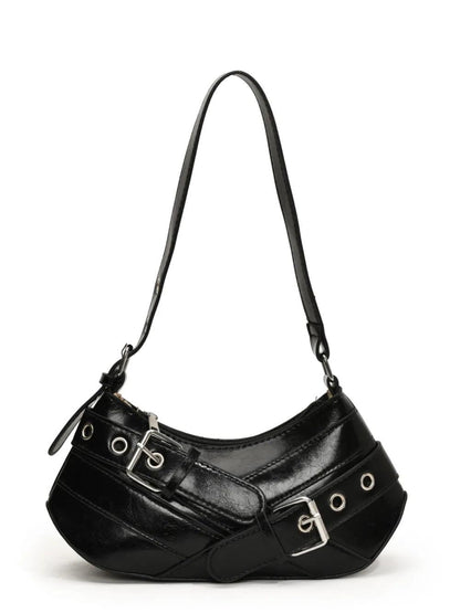 PU Leather Buckle Shoulder Bag | MuddyStock Originals