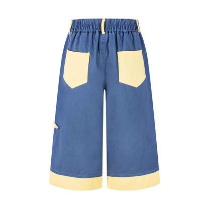 Cartoon patchwork cropped pants for women | MuddyStock Originals