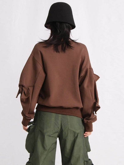 Patchwork Bow Sweatshirts For Women | MuddyStock Originals MuddyStock