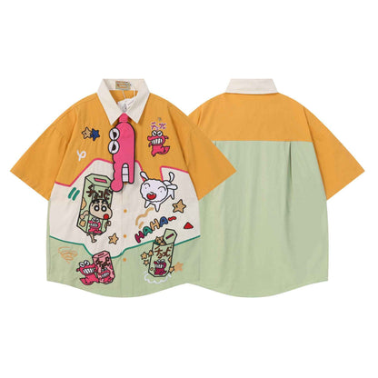 Crayon Shin chan Printed Short Sleeve Shirt For Men And Women | MuddyStock Originals