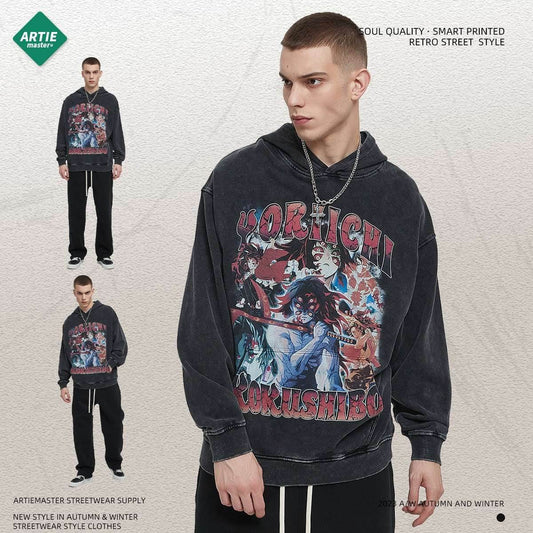 Printed washed men's hoodie | MuddyStock Originals MuddyStock