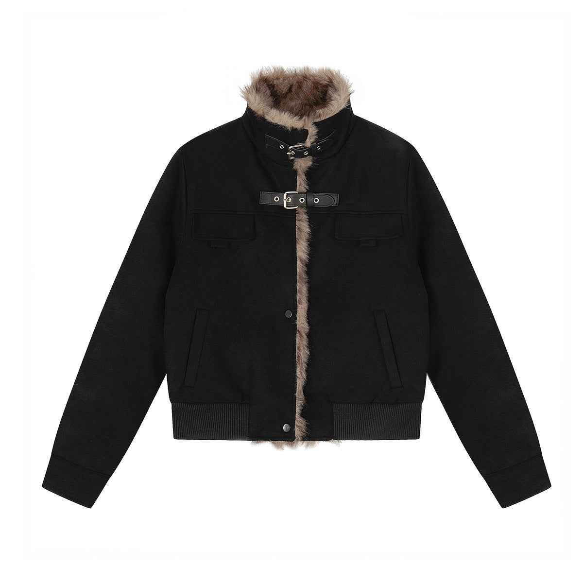 Warm and flannel cotton jacket short jacket for women | MuddyStock Originals