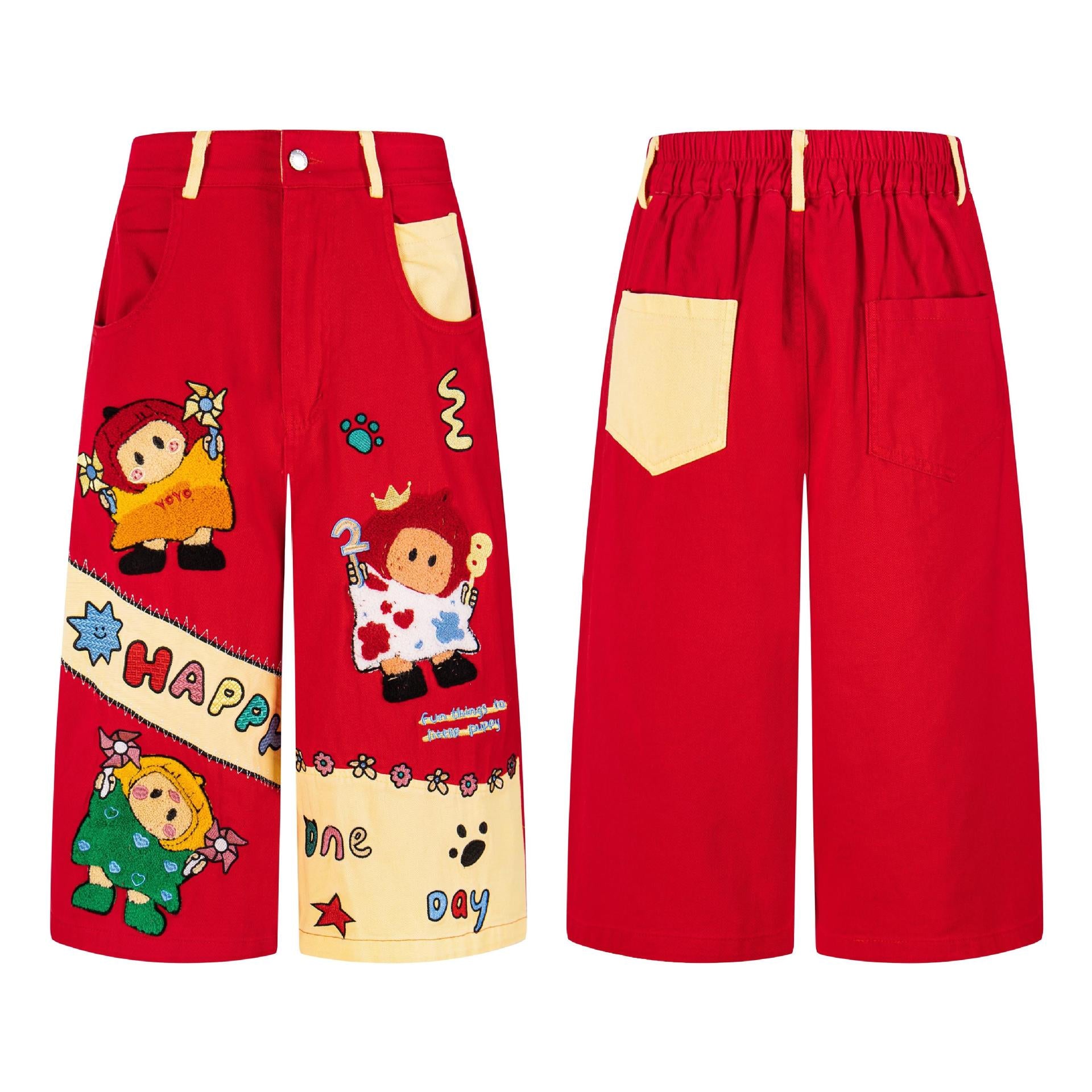 Cartoon plush cropped pants for women | MuddyStock Originals