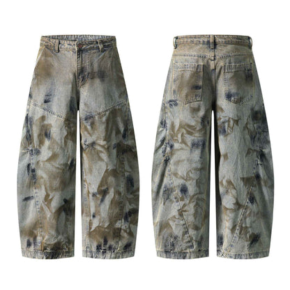 Loose Wide Leg Patchwork Cut Versatile Long Pants For Men | MuddyStock Originals