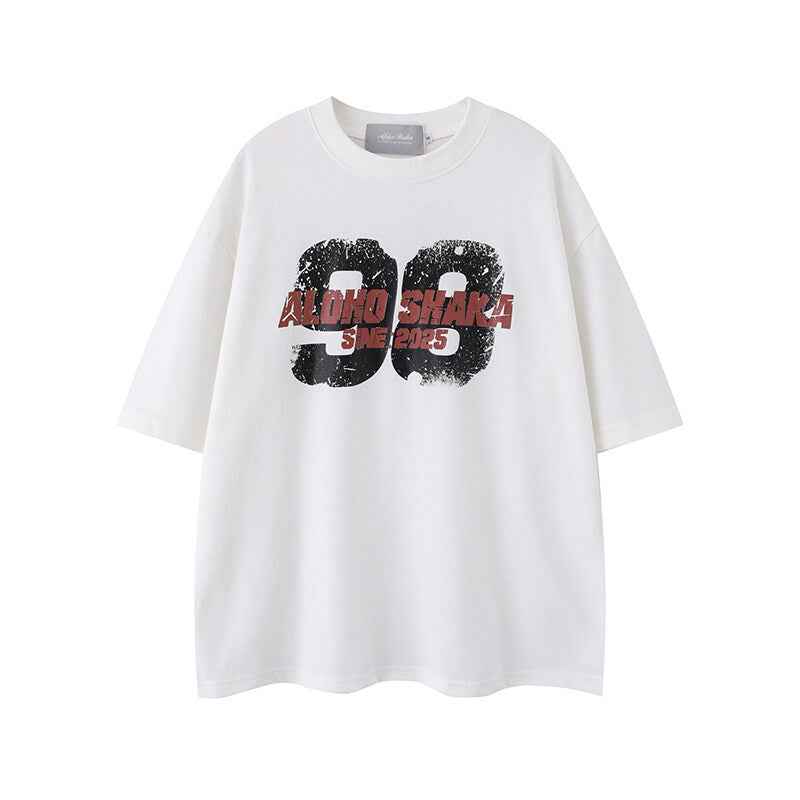 Printed short sleeved men's and women's T-shirt | MuddyStock Originals White MuddyStock