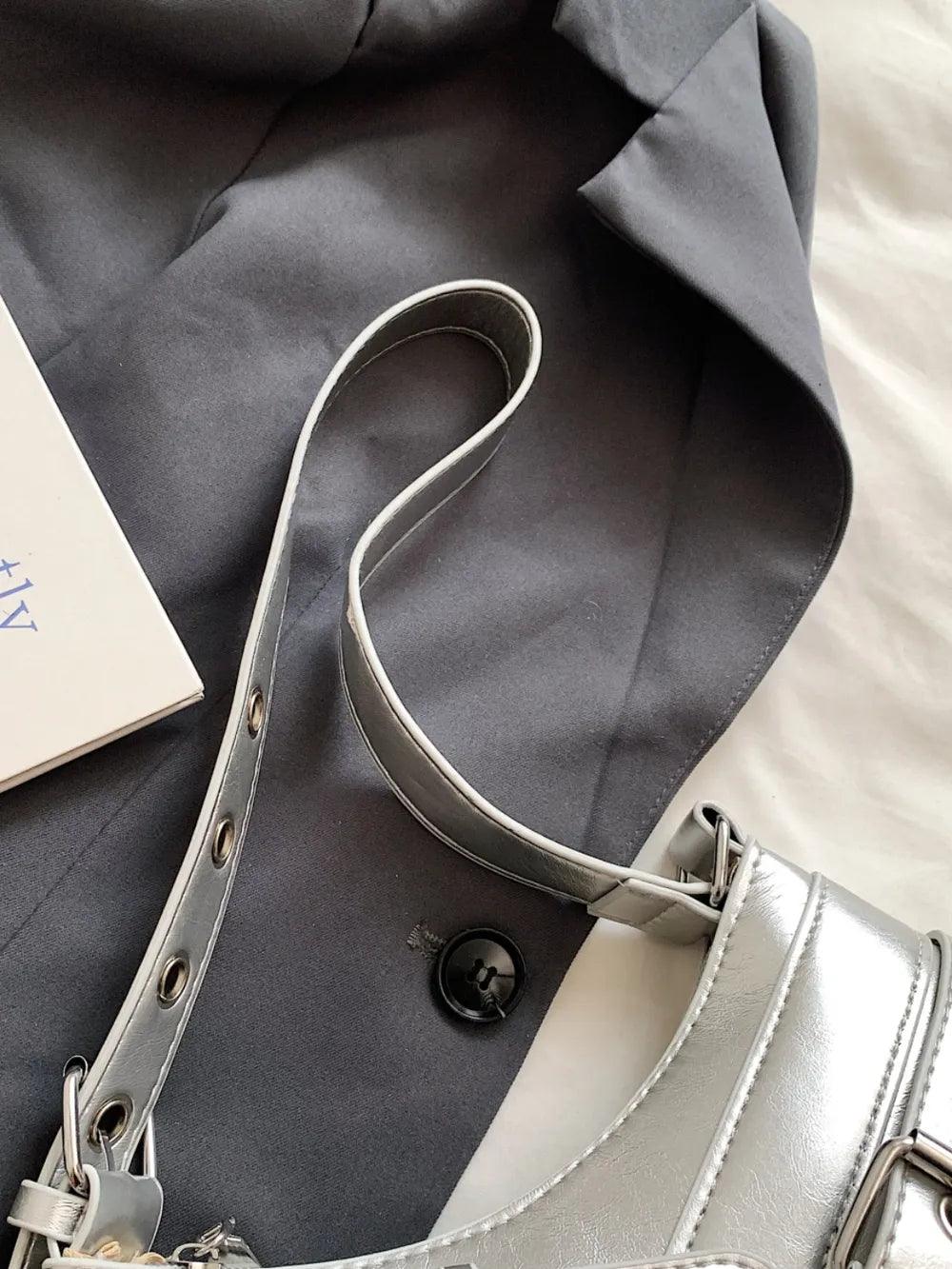 PU Leather Buckle Shoulder Bag | MuddyStock Originals