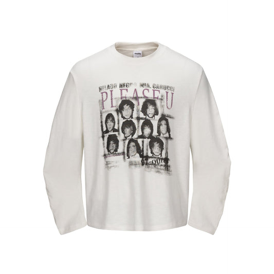 Graphic Print Oversized Long Sleeve T-Shirt For Men | MuddyStock Originals