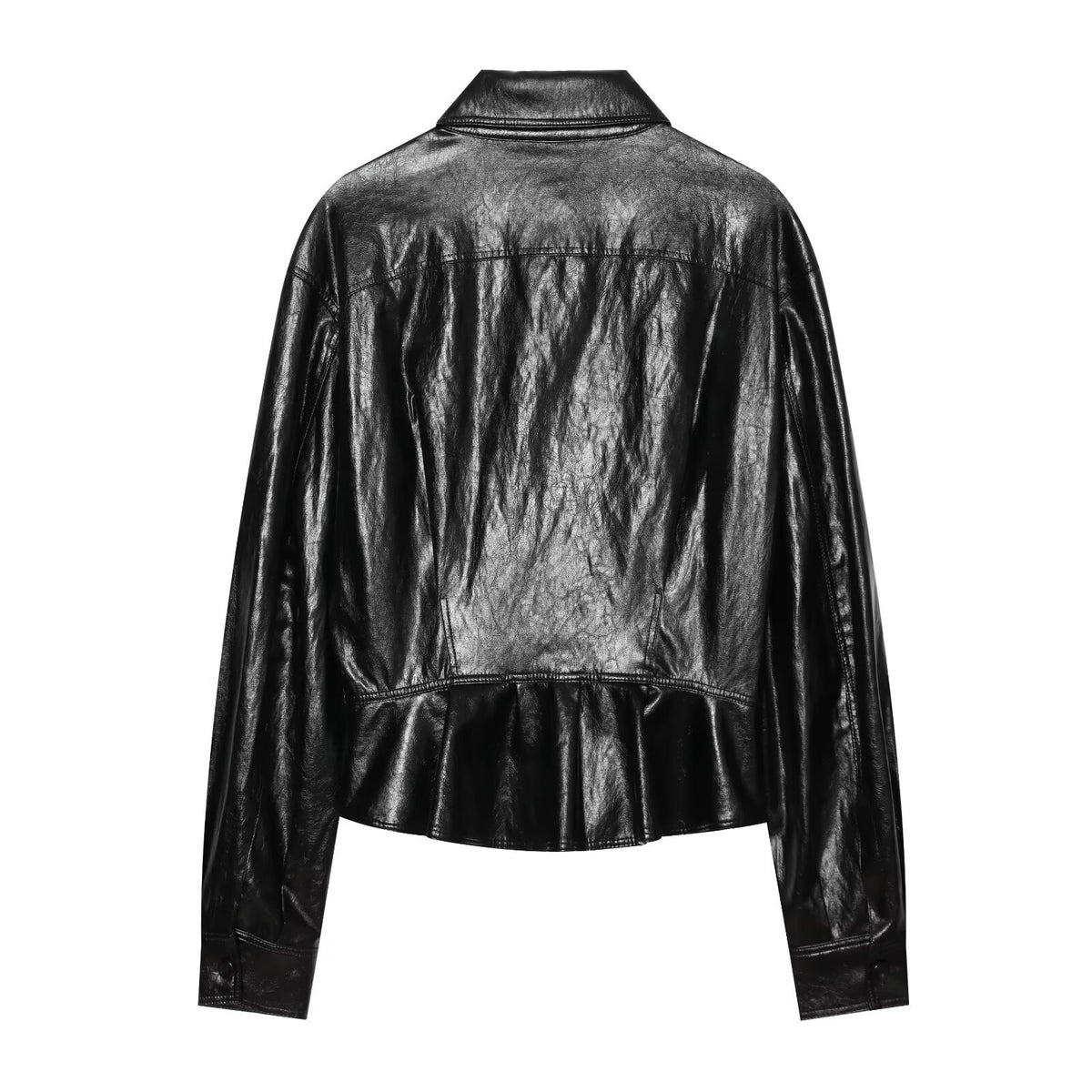 Street nine cent short skirt leather jacket for women | MuddyStock Originals