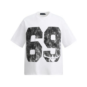 Abstract crowd printed short sleeved t-shirt for men | MuddyStock Originals White