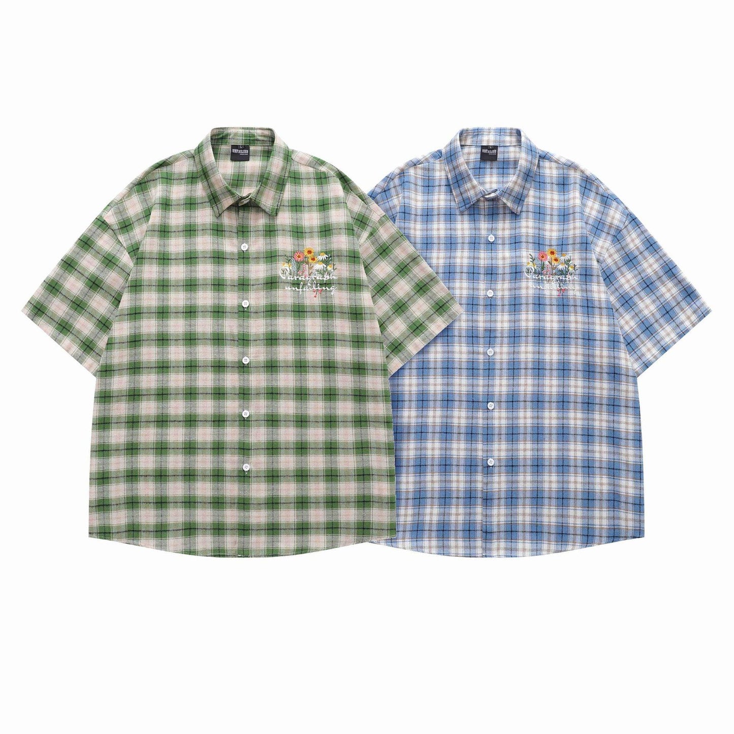 Plaid short sleeved shirt for men | MuddyStock Originals