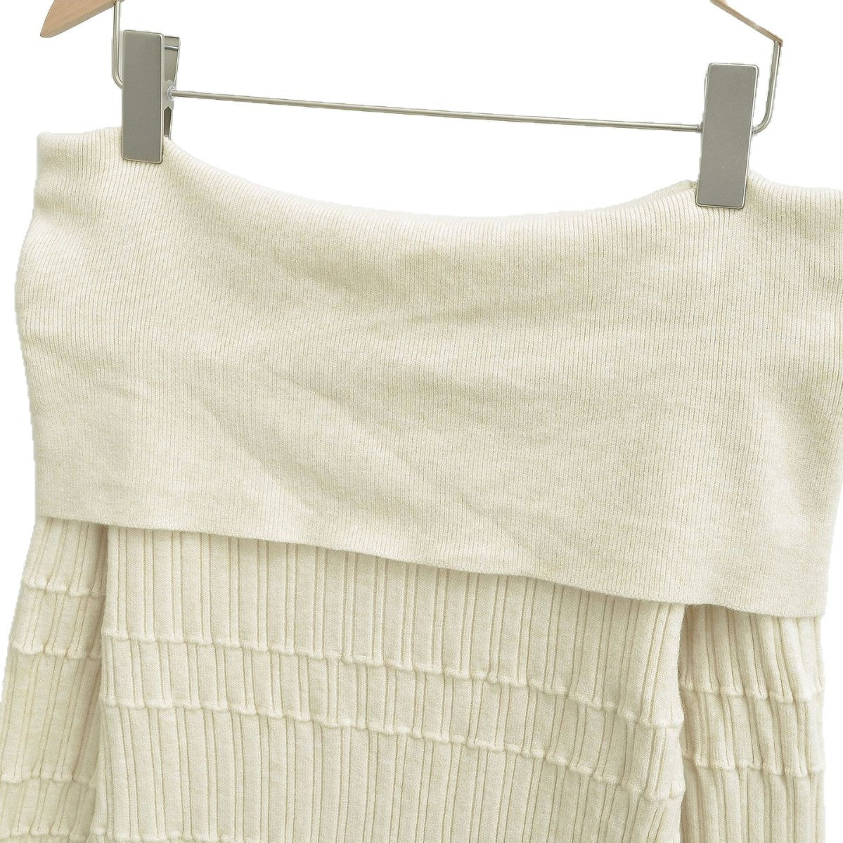 Apricot Off-Shoulder Knit Top