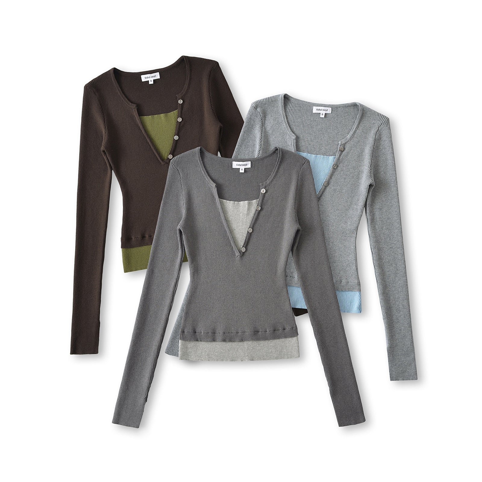 V-neck long sleeved T-shirt For Women | MuddyStock Originals eprolo