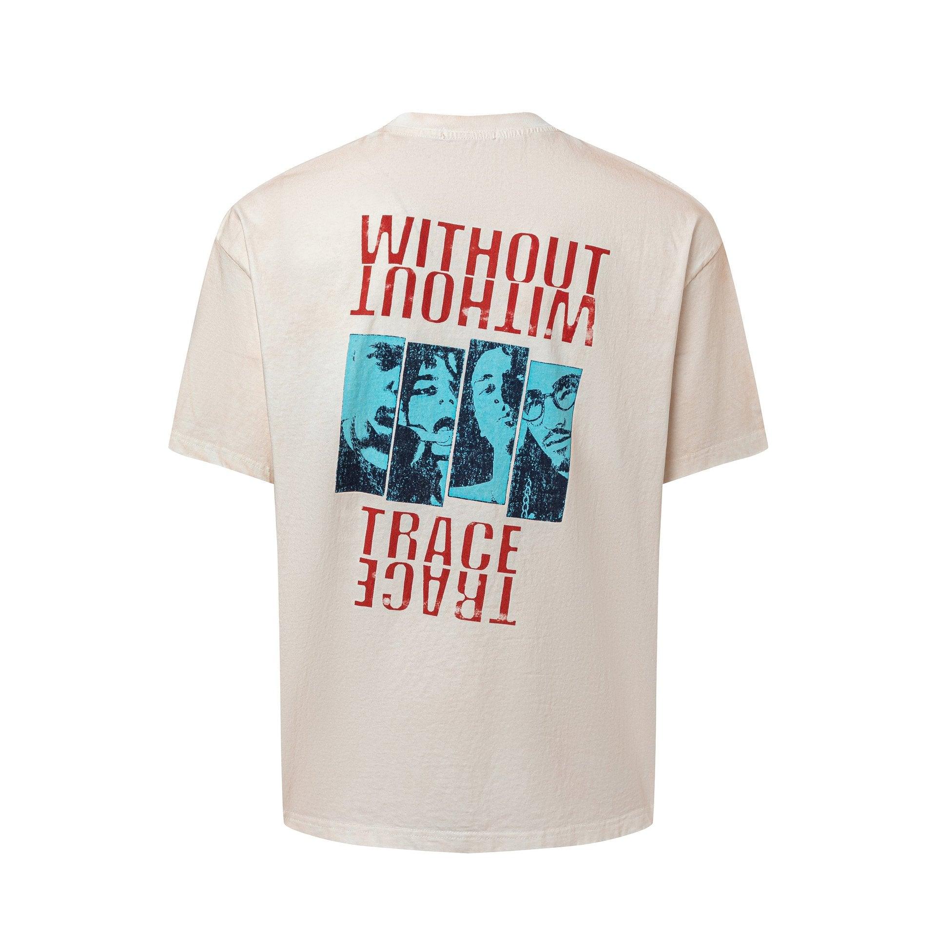 Portrait collage printed short sleeved t-shirt for men | MuddyStock Originals