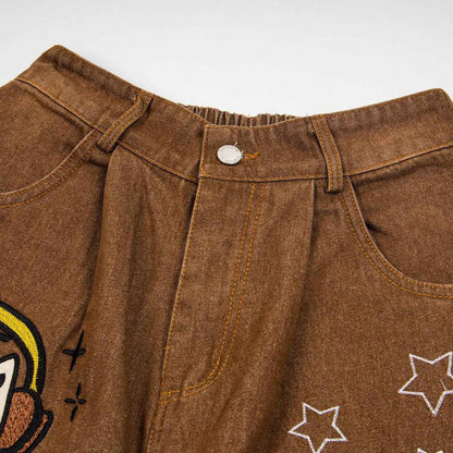 Kitten Patchwork Cropped Pants For Women | MuddyStock Originals