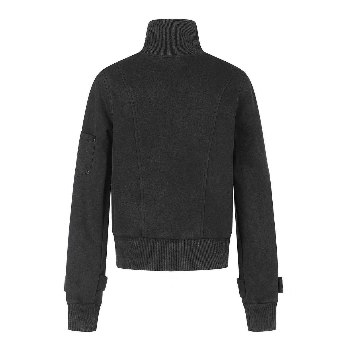 Dark Cargo Crop Jacket with Cross Multi-Pocket Detail For Women | MuddyStock Originals