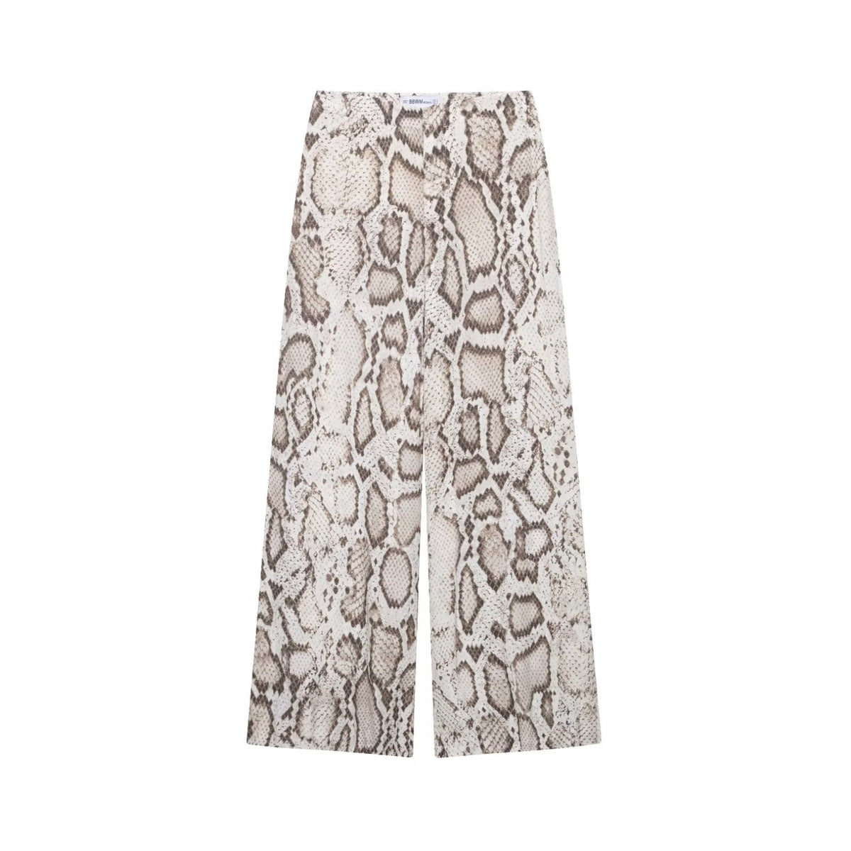Women's European and American style flared sleeve printed shirt+casual pants set